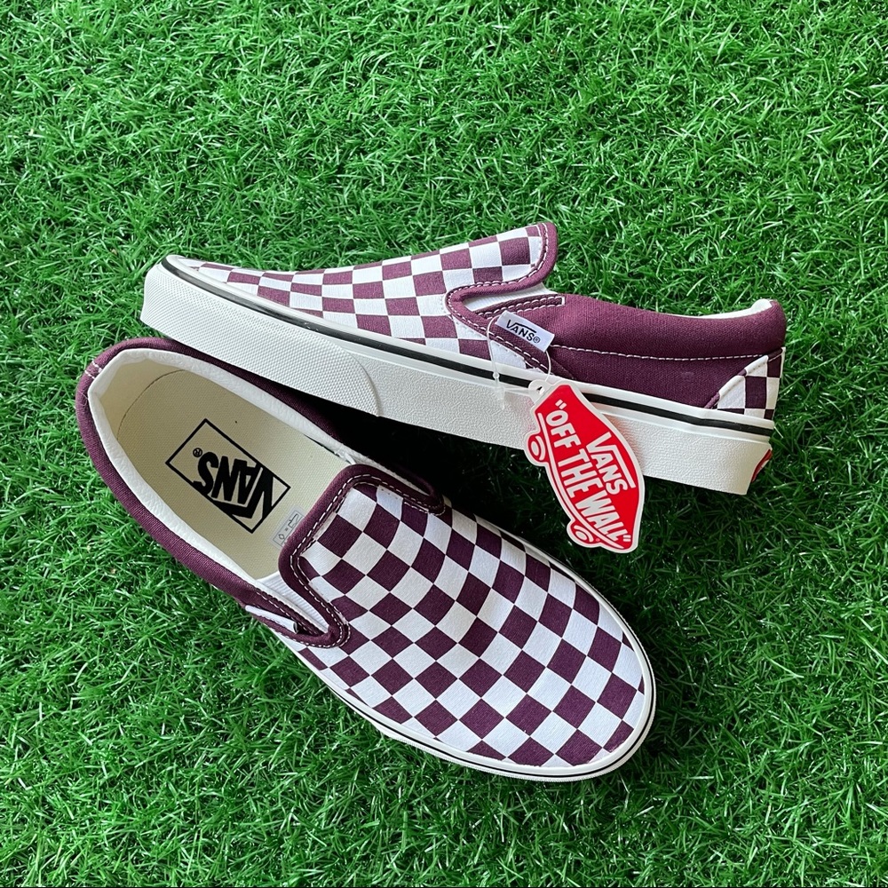 Vans Classic Slip On Checkerboard Grape Vine - Picture 5 of 5